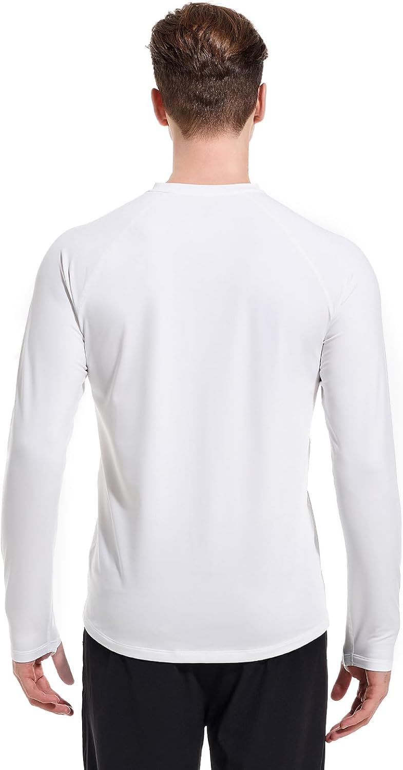 Men's Fleece Lined Thermal Shirts Midweight Crew/Mock Neck Base Layer Long Sleeve Top Cold Weather Workout - Image 2