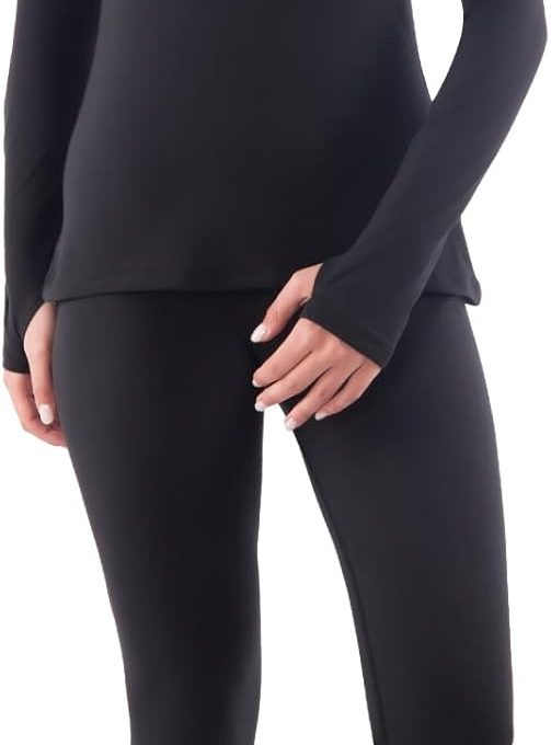 Thermal Underwear for Women, Long Johns for Women Thermal Sets Ultra Soft Fleece Lined Base Layer Top and Bottom