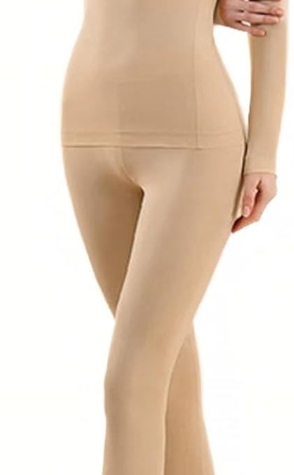 Women's Long Underwear Ultra Thin Long Johns Crewneck Thermal Underwear sets Top & Legging