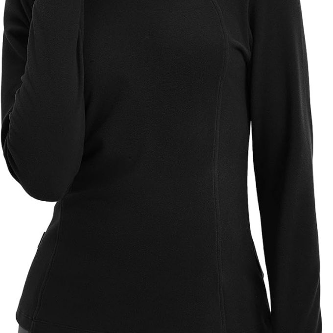 Women's Thermal Tops Winter Long Sleeve Shirts Warm Base Layer Running Gear Mock Neck Clothes Workout