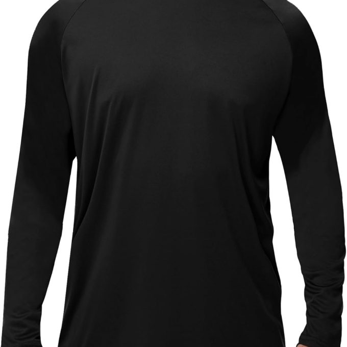 Long Sleeve Shirts for Men - Quick Dry Moisture Wicking UV UPF Sun Protection T-Shirts for Fishing Workout Swim