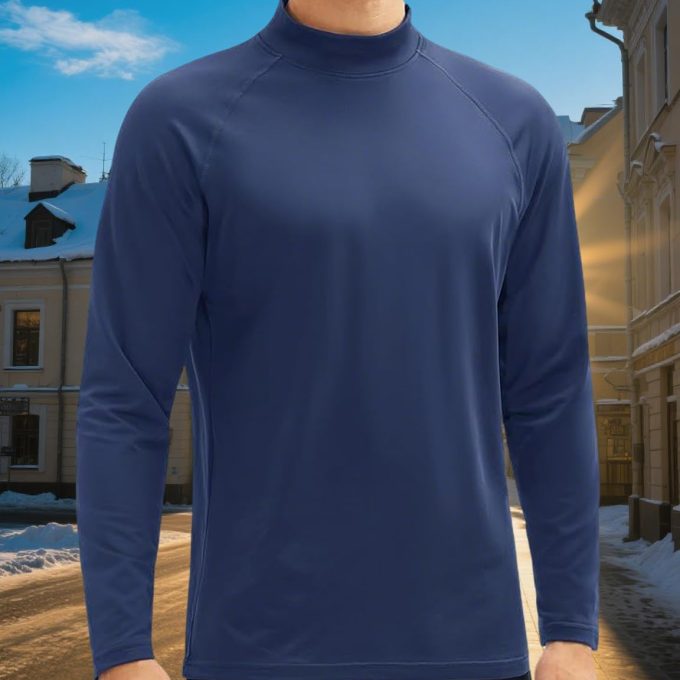 Men’s Fleece Lined Thermal Shirt Warm Base Layer Long Sleeve Undershirt Athletic Winter Top