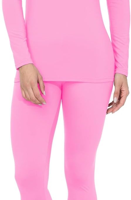 Long Johns Thermal Underwear for Women Base Layer Petite/Regular/Tall Top Bottom Sets Pajamas Cold Weather Winter
