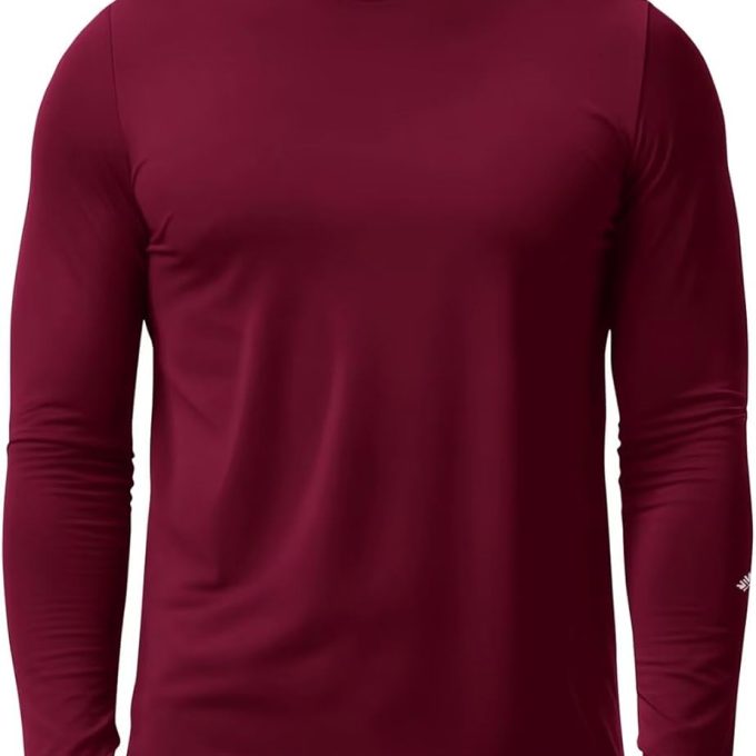 Mens Mock Turtleneck Long Sleeve Shirts Thermal Baselayer Lightweight Athletic-Fit Undershirt for Cold Weather Sports