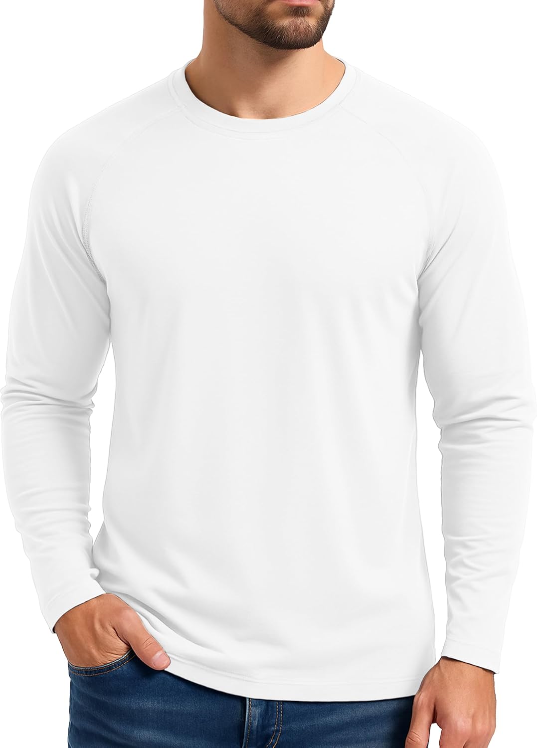 Men's Thermal Underwear Tops Fleece Lined Base Layer Long Sleeve Shirts for Cold Weather