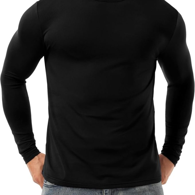 Men's Base Layer Thermal Underwear Lightweight Long Sleeve Crew Shirts